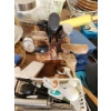 Image 4 : Metal Double Fruit Basket, Wooden Knife Block, and Kitchen Tools