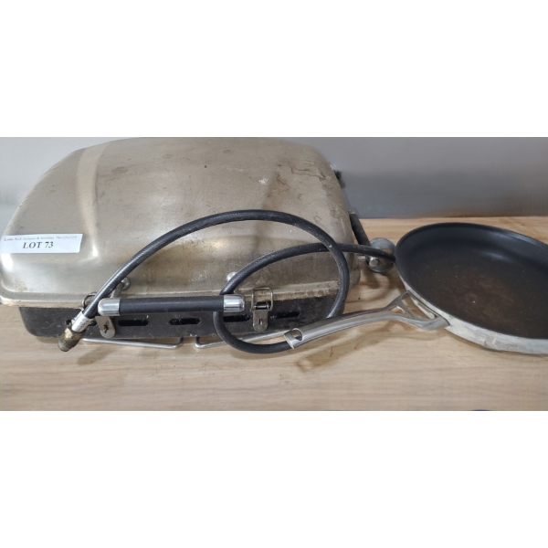 Propane Camping Stove 18 w, 13 d Grill Model TT2801, Includes Frying Pan