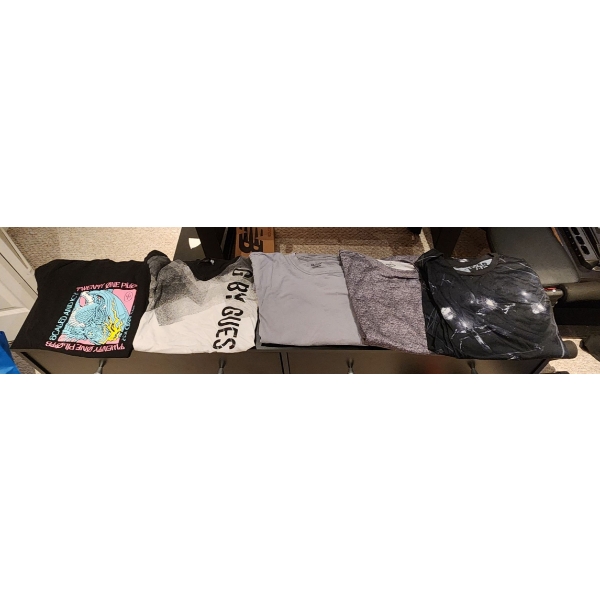 Selection of Size M-L T-shirts, New Socks and PJ Pants - No Rips or Stains 
