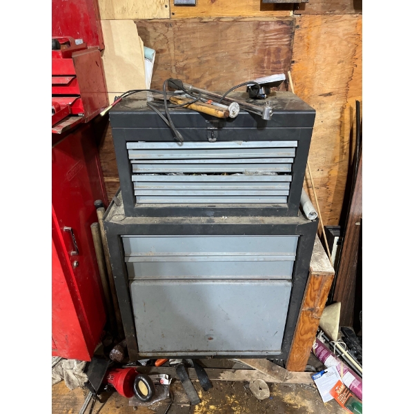 Gray & Black toolbox with all contents
