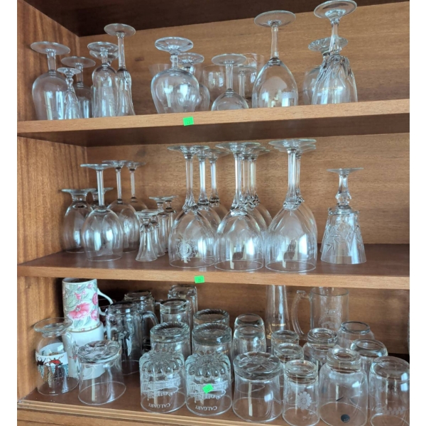 Glassware Including Goblets, Tumblers, and Decorative Pieces