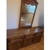 Image 2 : Dresser w/ 9 Drawers 66 W, 18 D, 30 T and Attached Mirror 28 W, 48 T