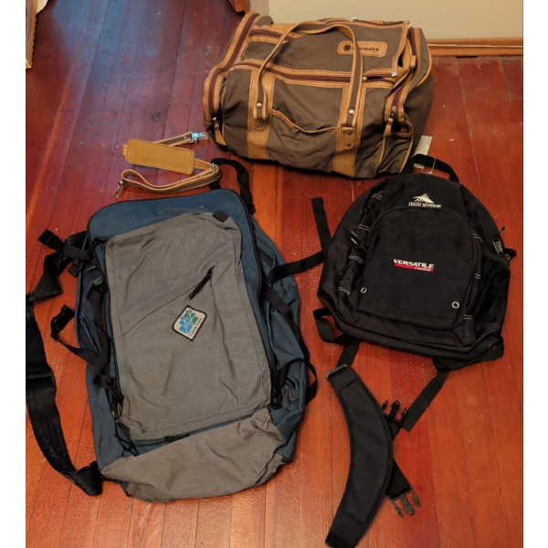 Heavy Duty 'Camp Trails' Hiker's Pack Sonesta Duffle & Logoed Napsak w/ Xtra Straps