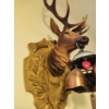 Image 3 : Plastic Wall-Mounted Deer Decor with Bells and Coppercraft Guild Oval Mirror
