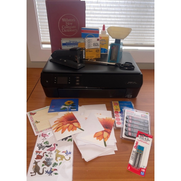 HP ENVY 4502 Printer/Fax/Scanner w/ Stationary Assortment & More