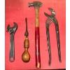Image 2 : Collection Of Vintage Woodworking Tools-Claw Hammer, Plane, Chisel, Wrench,Pliers+++