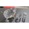 Image 2 : Swarovski Crystal Mother Pig (3"L) With Piglet (1"T) + Swarovski Flower Vase (1"T)