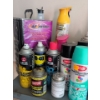 Image 2 : Shop Fluids Essentials - WD40 Spray Paints Acetone Chaulking Chain Lube Wood Stain & more