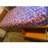 Image 3 : Custom Made Oak Twin Bed With Storage Easy Open Drawers On The Underside, Mattress And Side Table In