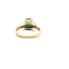 Image 4 : 18K Yellow Gold, 1.33ct Emerald and Diamond Ring 