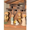 Image 2 : Vintage Musical Nativity Scene w/ Children's Figures & A Wooden Manger 13" Long 