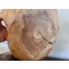 Image 5 : Burl Wood Basket, Burl Wood Bowl w Shell Lining.  Basket 9 dia, 9 h, 8 d.  