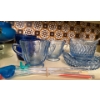 Image 3 : Blue/Green Decorative Glassware Collection Incl. Depression Glass 