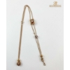 Image 1 : Antique Victorian-Era Muff Slide Watch Chain Gem-Set And Small Pearl Gold Plated