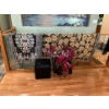 Image 1 : 2  Floral Tapestries With `Assortment Of Artificial Flowers With Basket & Small Foot Stool 15 X 15 X