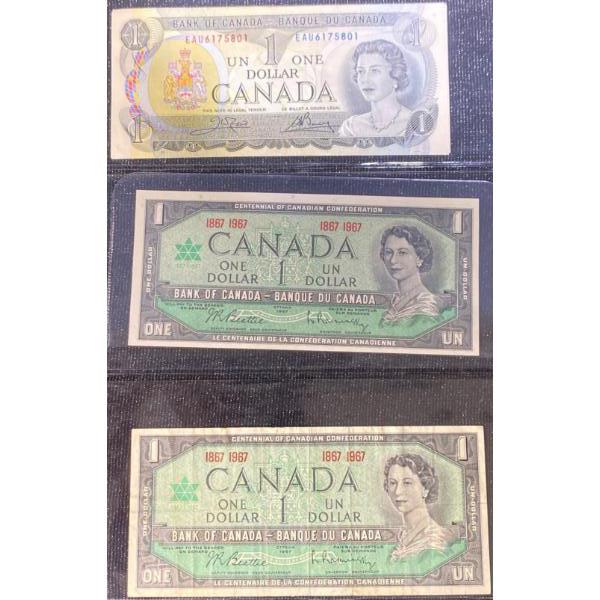 Canadian $1 Bills