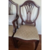 Image 2 : Beige Upholstered Dining Room Side Chair 18 1/2 w, 38 1/2 h, 17 d  & Arm  Chair 23 w, 40 h, 18 d
