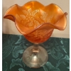 Image 2 : Marigold Carnival Glass Daisy Basket(Imperial Co) & Peacock Compote(Fenton Co)