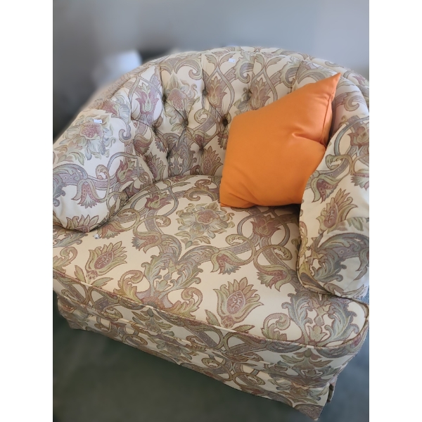Single Seater Chair w/ Paisley Pattern 35 W, 27 D, 28 T