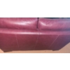 Image 2 : Burgundy Leather 2 Seater Sofa 60 L, 36 W, 29 T