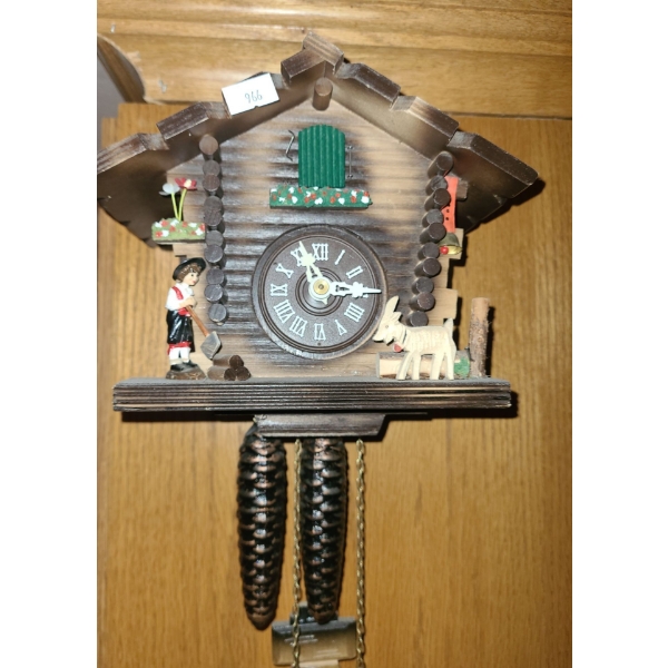 Cuckoo Clock with Boy Chopping Wood 8 W, 7 L, 5 D