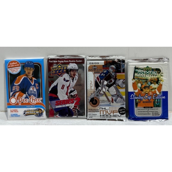 Unopened Packs (4) Various Brands Collector Hockey Cards
