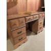 Image 2 : Wooden Desk with Seven Drawers and Matching Wooden Swivel Chair