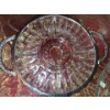 Image 2 : Formal Table Accents Includes: Butter Dish, Serving Plates- Tray with Silver Plated Rim 13 D