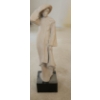 Image 1 : Austin Production Plaster Resin Statue of Woman Wearing Hat 6 W, 5 D, 24 T (Including Base)