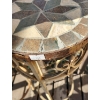 Image 5 : Outdoor Metal Plant Stands w/ Star Mosaic Design- Tallest: 10" Diameter, 25 T