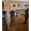 Image 2 : Wood and Marble Side Table 28 W, 28 D, 27 T 
