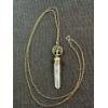 Image 1 : Natural Unpolished Quartz Crystal Point Necklace
