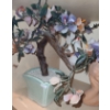 Image 3 : Terra Cotta Cherub 15 W, Floral Glass Bonsai and Carved Stone Lion Bookend