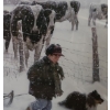 Image 4 : Two Prints of Children Outdoors in Winter- Artist Illegible, 26.5 X 22.5 Framed Under Glass 