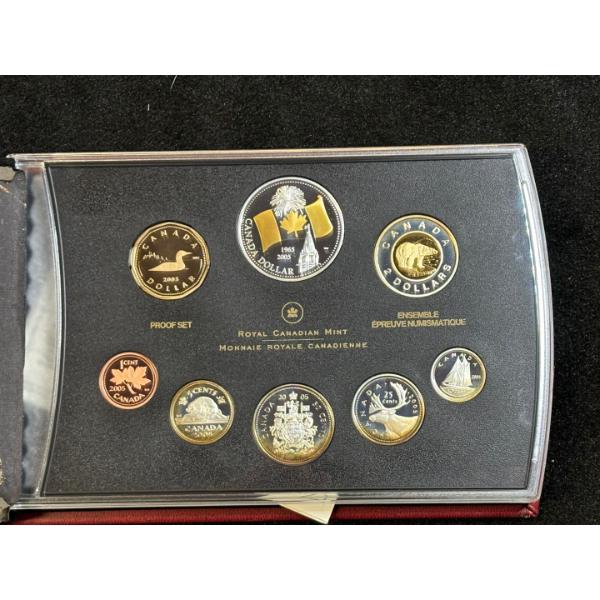 2005 Silver Proof Set - Loon / Flag (gold-plated) / Bear 1.775 oz