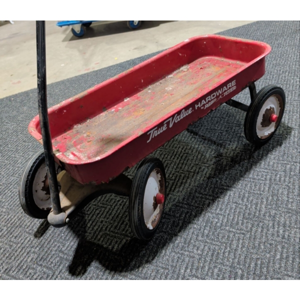 Antique Metal Wagon - By Radio Flyer & True Value Hardware 34":Long