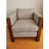 Image 2 : STICKLEY HIGHLANDS Accent Chair - Cherry Oak w/ Upholstery 30x37x27