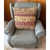 Image 2 : Textile Moss Reclining Chair w/ Cushion - 38W, 38D, 40T 