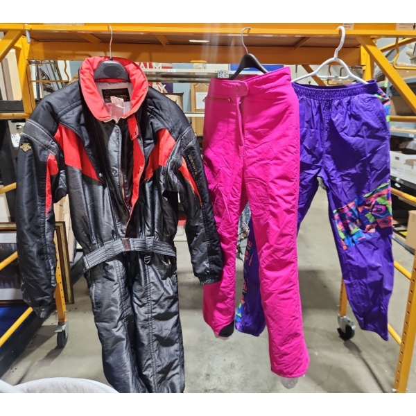Retro Style to Keep Dry! - McKinley Splash Pants, (L) Descente Snowsuit ( XL) Sun Ice Snowpants ( S)