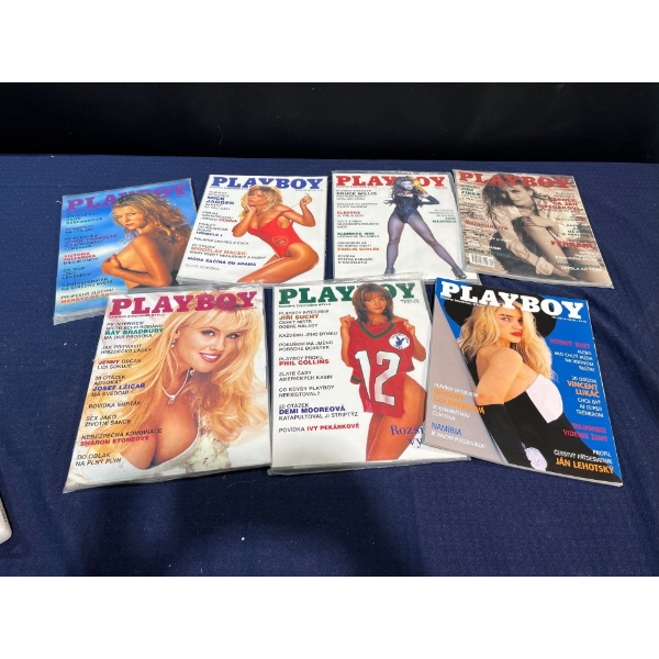 1996-1997 7 Rare Czech Republic Playboy Magazines  