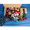 Image 12 : Two Bins of Assorted Holiday Decorations and Lights 
