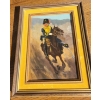 Image 1 : Oil Painting Of A Horseback Military Figure - Artist Unknown 10x14