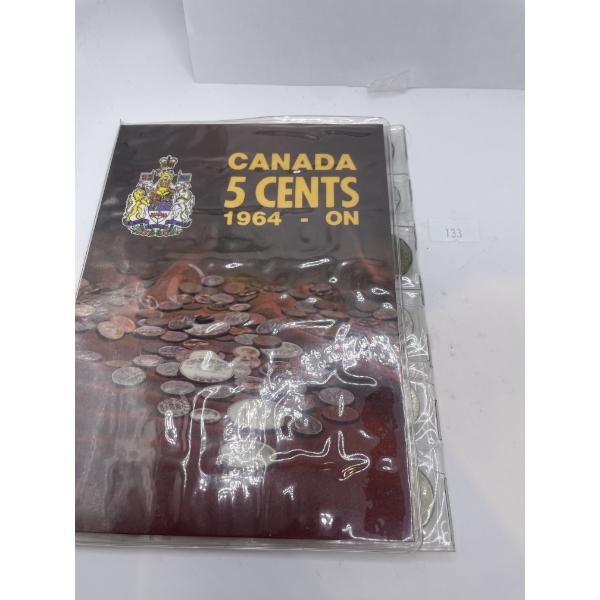 1964- On Canadian 5 Cents