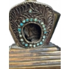 Image 10 : Tibetan Bronze Stupa Shrine and Incense Holder Set with Inlaid Stones
