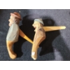 Image 3 : Anri Carved Wood Bottle Stoppers- Facing Front 2.5 T and 7/ 8 T 