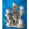 Image 3 :  Large Battery Powered Holiday Light Up Angel (1 FT Tall) Plus Partylite Angel (wing glued back on)