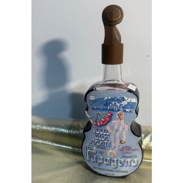 Papageno Violin-Shaped Bottle with Apricot Liqueur, 0.5L, Austria