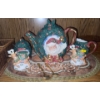 Image 1 : Santa Tea Set 11 W, 8.5 T, Deer Shakers and Small Baskets 
