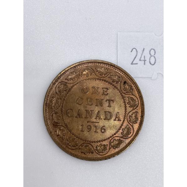 1916 Canadian Large One Cent