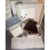 Image 2 : Totetacular Collection - Metal Garment Rack White Hangers & Totes - Assorted Sizes & Styles